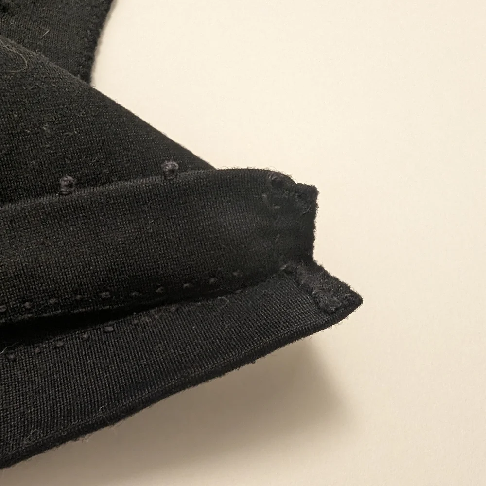 VINTAGE Black Fancy Retro Gloves Medium Evening